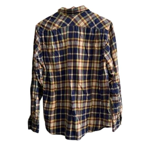 Filson Mens Plaid Flannel Button Down Shirt Sz S Blue Red Yellow Cotton Outdoors - Picture 7 of 7